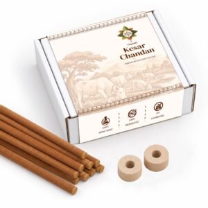Organic Kesar Chandan Cow Dung  Dhoop Stick  (100 gm)